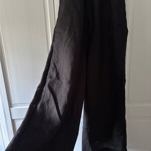 notPERFECTLINEN maxi Wels pants, black, size M